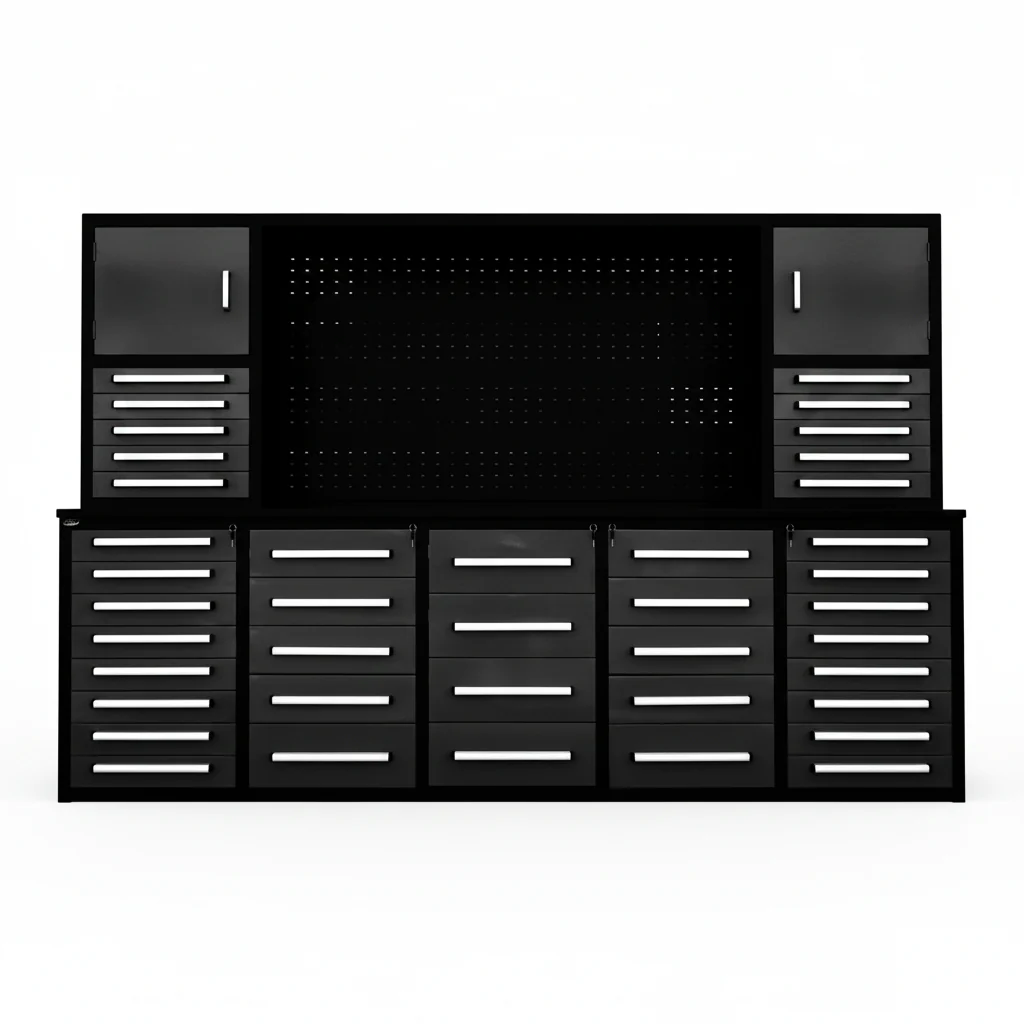 10 FT Heavy-Duty Modular Tool Bench & Cabinet System with 30–40 Lockable Drawers Workbench - Image 20