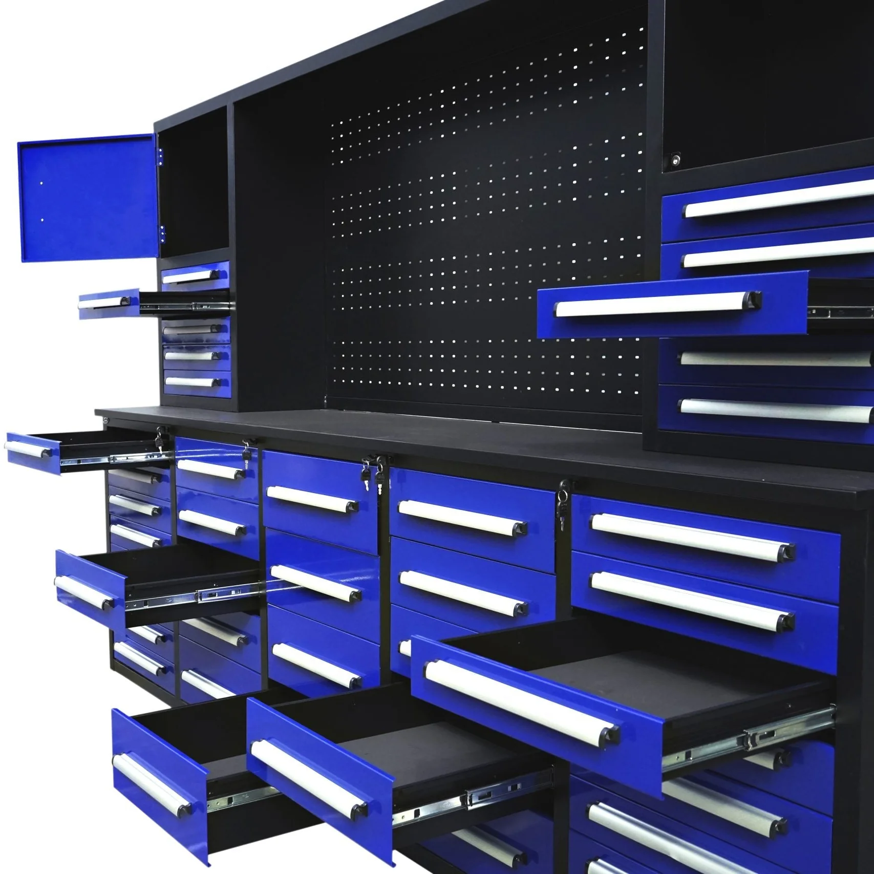 10 FT Heavy-Duty Modular Tool Bench & Cabinet System with 30–40 Lockable Drawers Workbench - Image 7