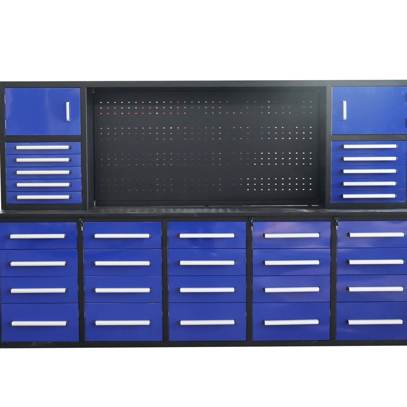 10 FT Heavy-Duty Modular Tool Bench & Cabinet System with 30–40 Lockable Drawers Workbench - Image 9