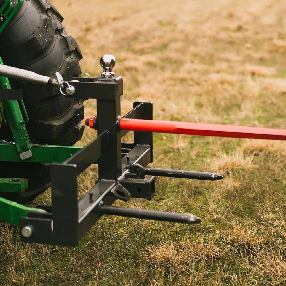 Deluxe 3-Point Hitch with 49" Hay Bale Spears & Weight Bracket – Fits Category 1 & 2 Tractors, SKU: 819514