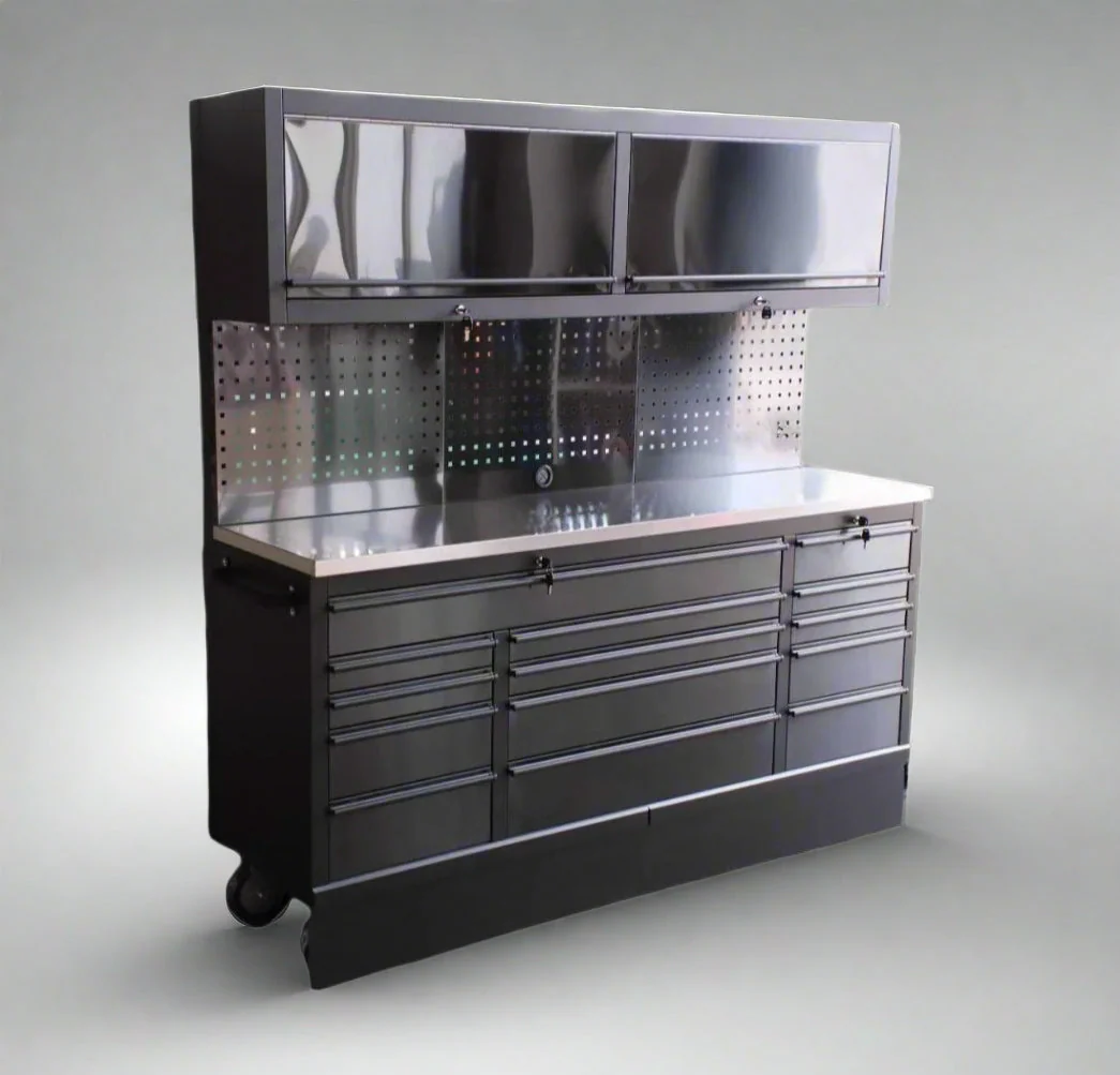 Deluxe 6 FT Tool Bench & Storage Cabinet – Stainless Steel, SKU: GTX1817 - Image 2
