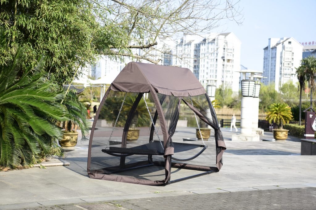New Deluxe Hammock Swing Bed with Mosquito Net – Outdoor Hanging Lounger for Camping, Backyard & Travel CS15001 - Image 4