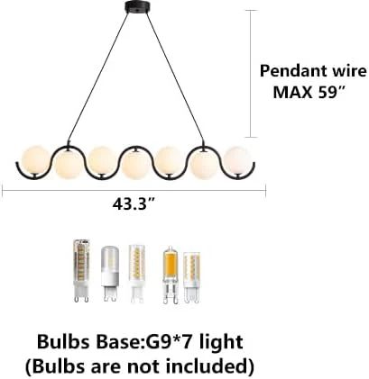 LIGJOY Mid-Century Modern Gold Chandelier – 12-Light Globe Pendant Light Fixture for Dining Room, Kitchen Island and Hallway - Image 2