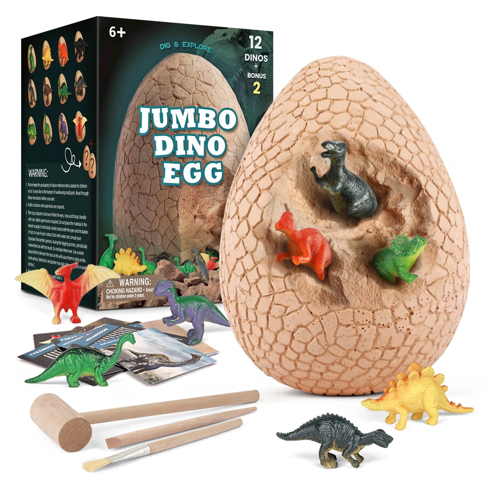 New 3D Dinosaur Fossil Dig Kit – Toy Egg Excavation Set for Kids (Model 527431)