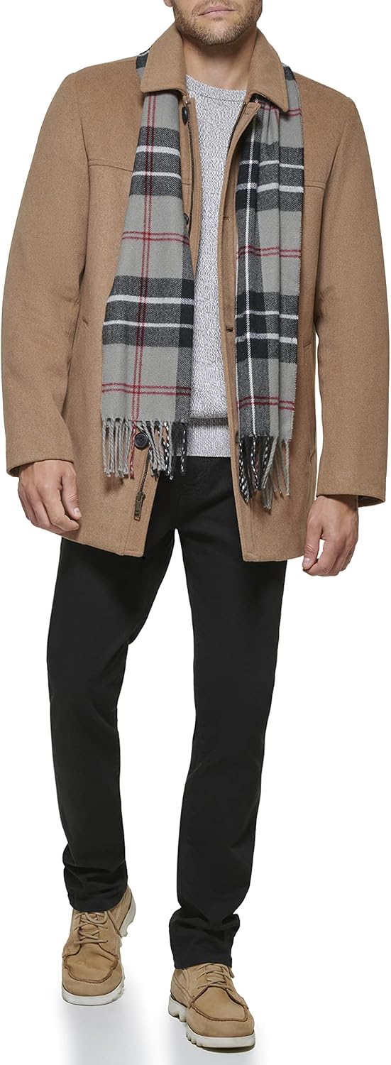 Dockers Men's Weston Wool Blend Coat with Scarf (Regular and Big & Tall) - Image 2