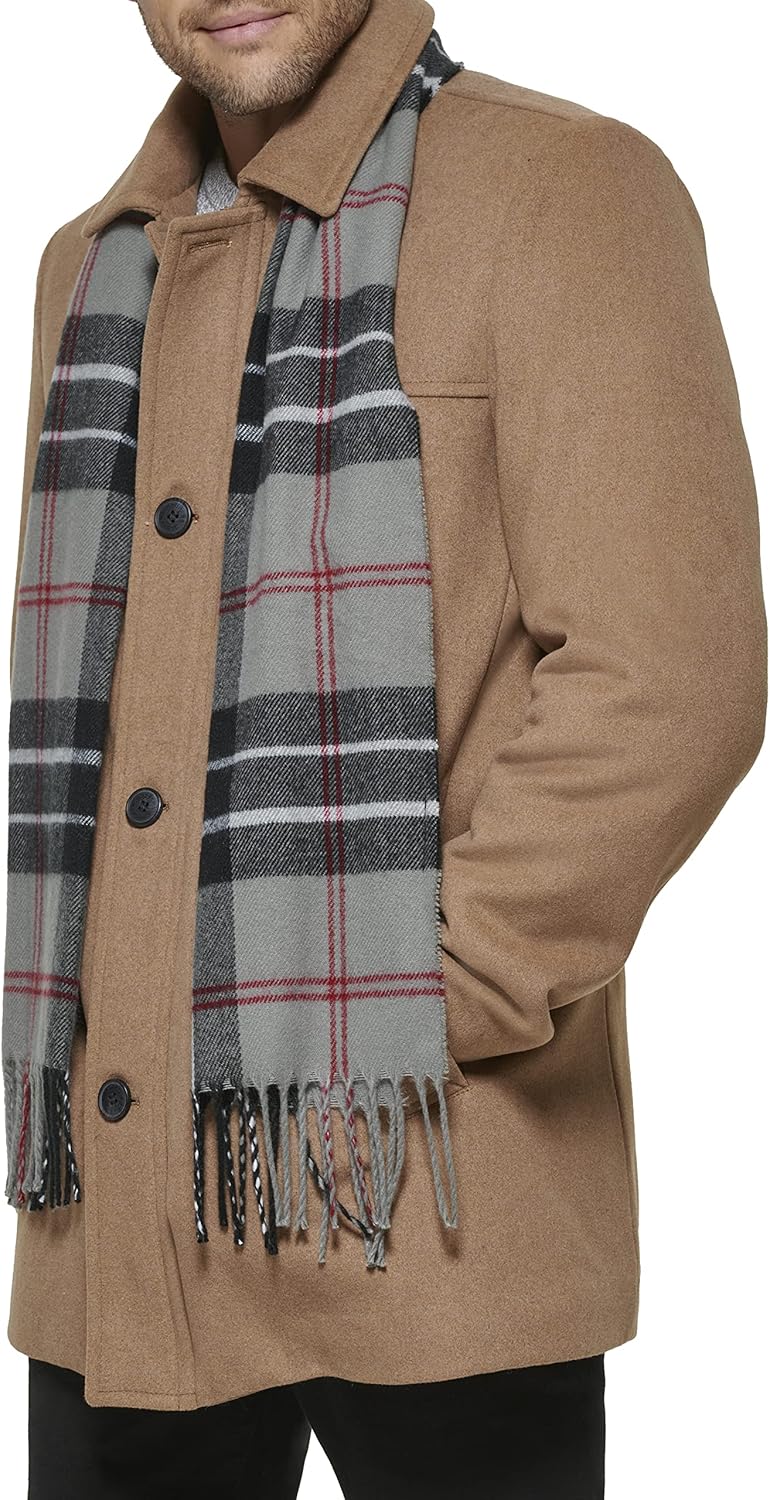 Dockers Men's Weston Wool Blend Coat with Scarf (Regular and Big & Tall) - Image 4