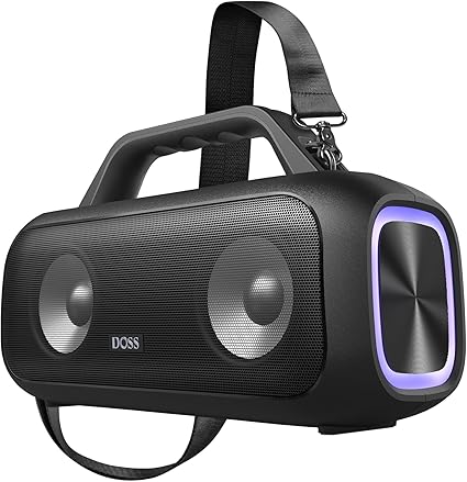 DOSS Extreme Boom S Portable Bluetooth Speaker 60W Waterproof Outdoor Wireless Speaker with Bass Boost and LED Lights