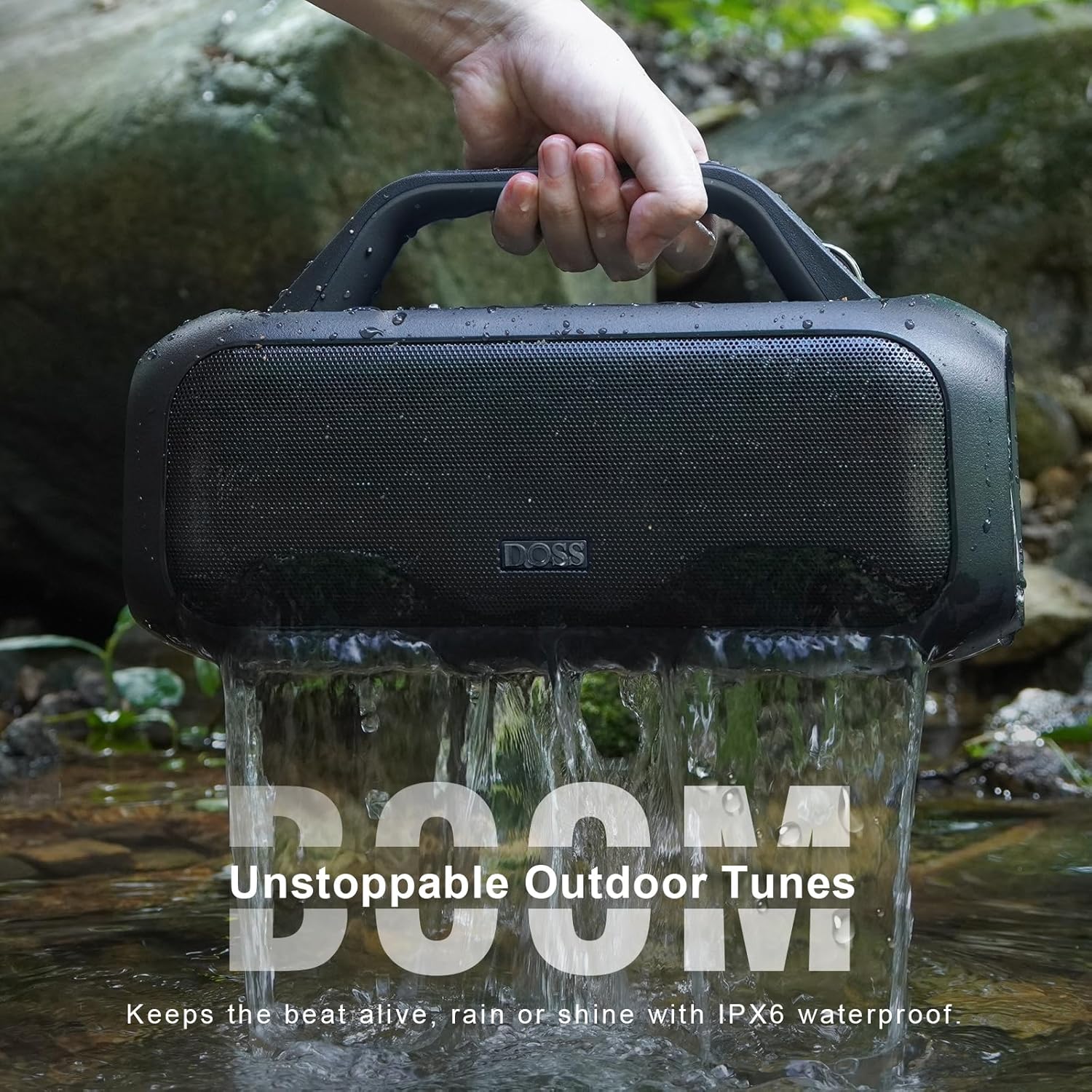 DOSS Extreme Boom S Portable Bluetooth Speaker 60W Waterproof Outdoor Wireless Speaker with Bass Boost and LED Lights - Image 2