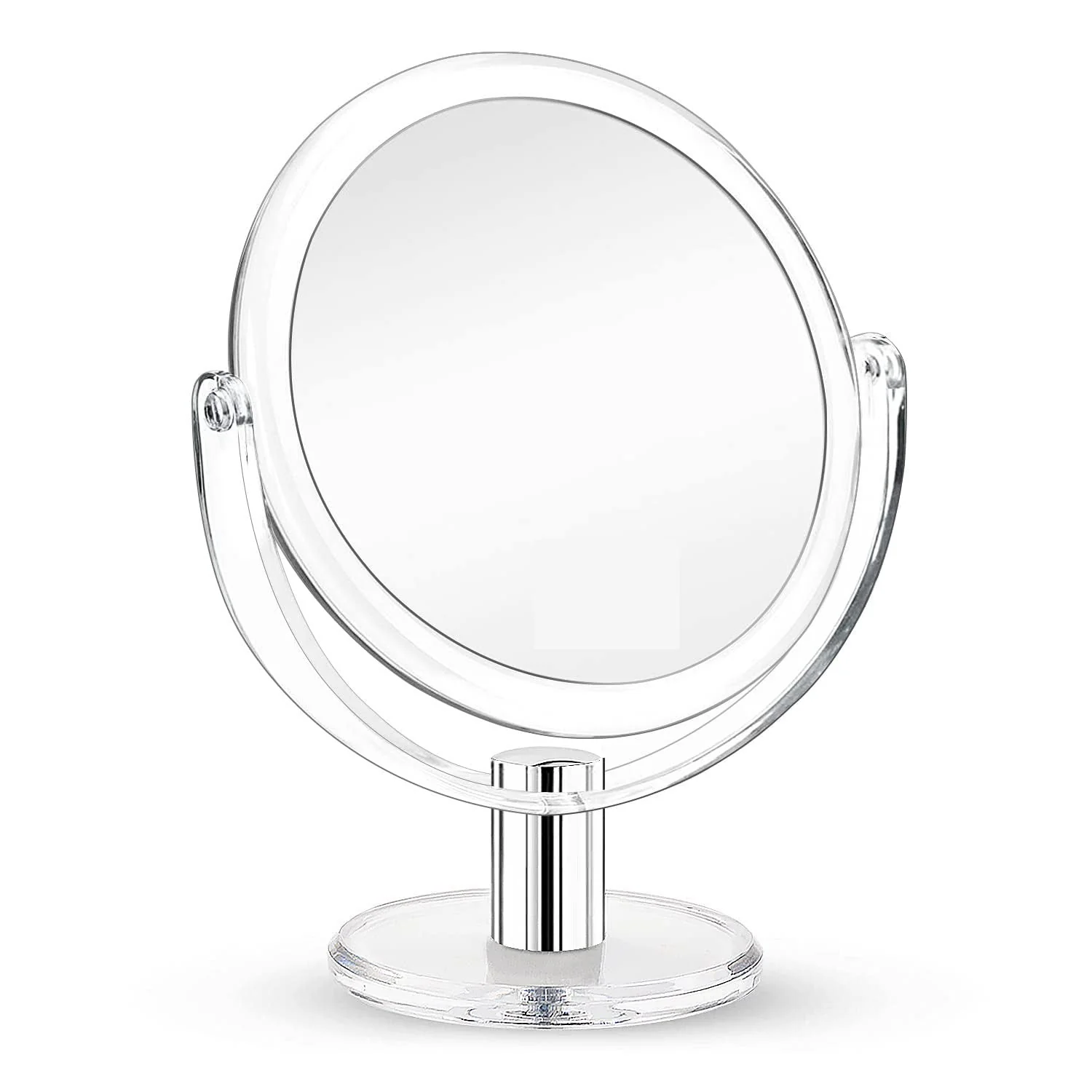 Double-Sided Makeup Vanity Mirror – 1X/2X Magnification 360° Swivel Stand Cosmetic Mirror JXVM97