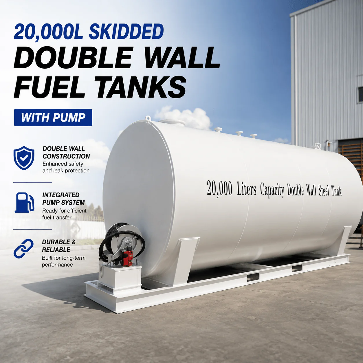 20,000L & 40,000L Skidded Double Wall Fuel Tanks with Pump