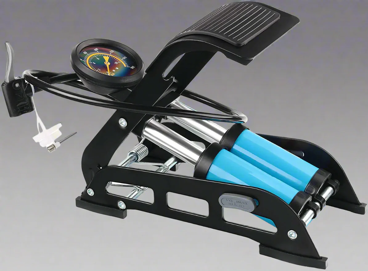 Dual Cylinder Foot Pump – 160 PSI Air Pump for Bikes, Balls & Inflatables, SKU: WT213233 - Image 8