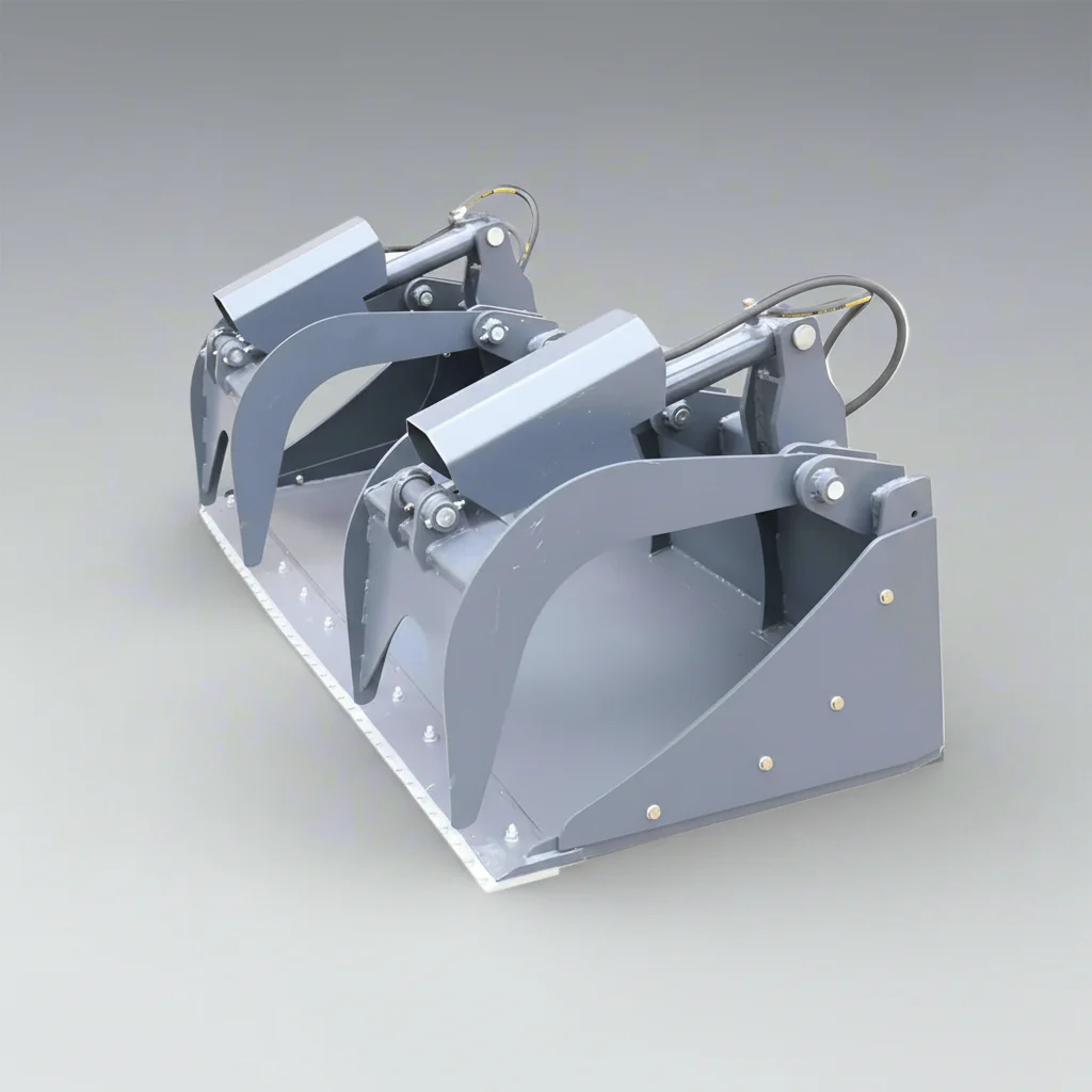 Dual Cylinder Scrap Grapple Bucket – Heavy-Duty Skid Steer Attachment with 3,000 LB Capacity - Image 3