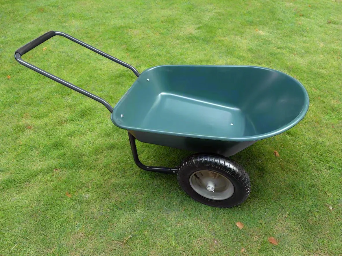 Dual Wheel Garden Wheelbarrow Cart – 5 Cu Ft Heavy-Duty Balanced Design, SKU: WB4511