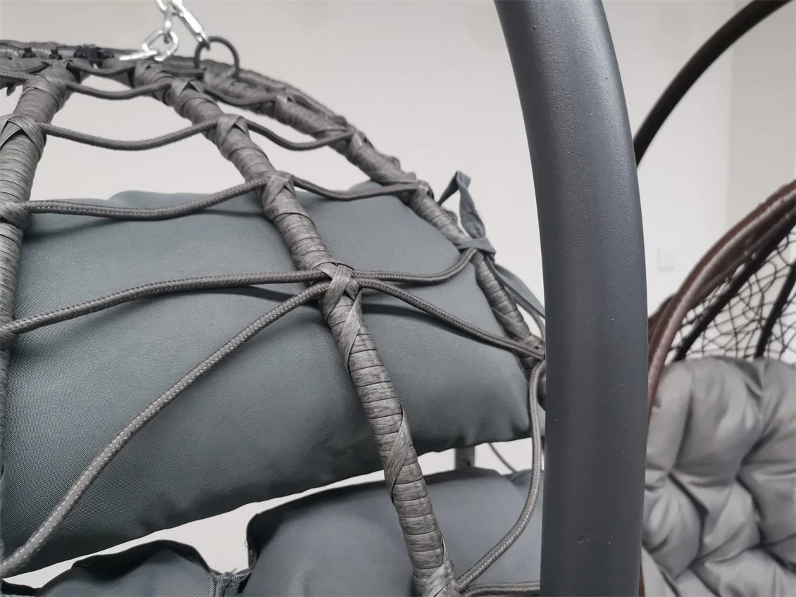 Egg Chair Swing with Stand – 350 lbs Capacity, Weather-Resistant, Dark Gray, SKU: YHSG001 - Image 3
