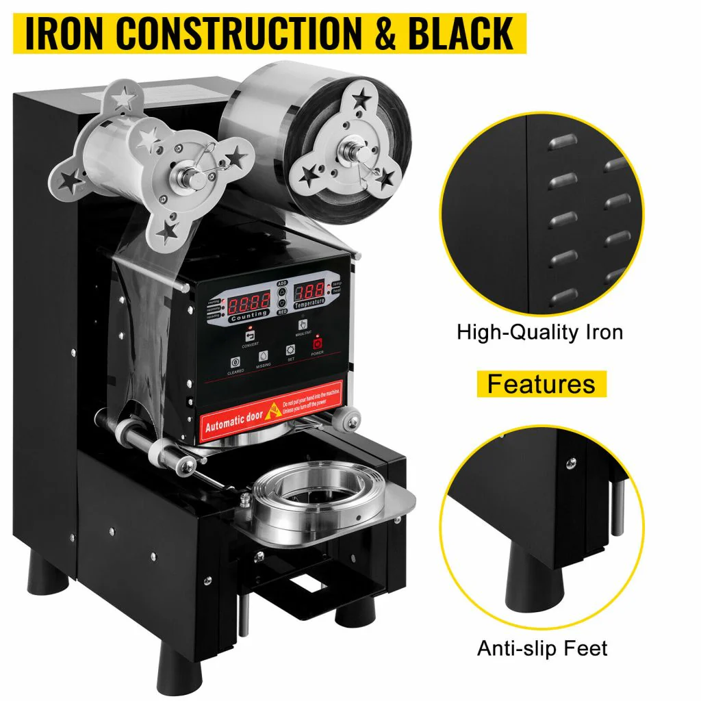 New Electric Fully Automatic Bubble Tea Cup Sealer – Commercial Boba Cup Sealing Machine S1143 - Image 3