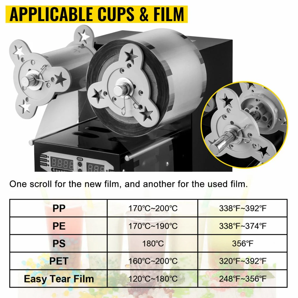 New Electric Fully Automatic Bubble Tea Cup Sealer – Commercial Boba Cup Sealing Machine S1143 - Image 4