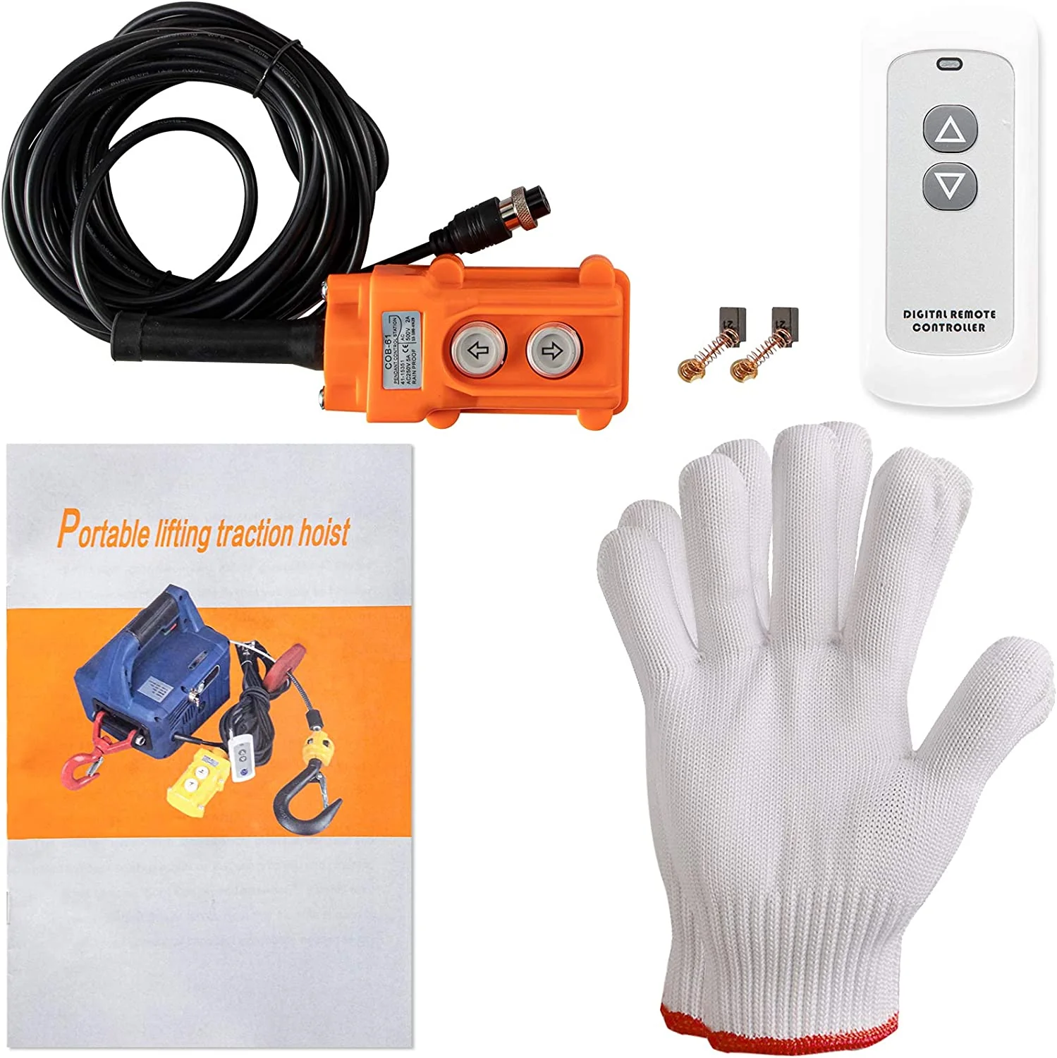 3-in-1 1500W Electric Hoist Winch | 1100 lbs Capacity | Wireless Remote Control 523667 - Image 3