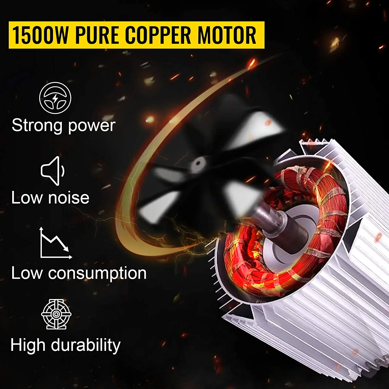 3-in-1 1500W Electric Hoist Winch | 1100 lbs Capacity | Wireless Remote Control 523667 - Image 5