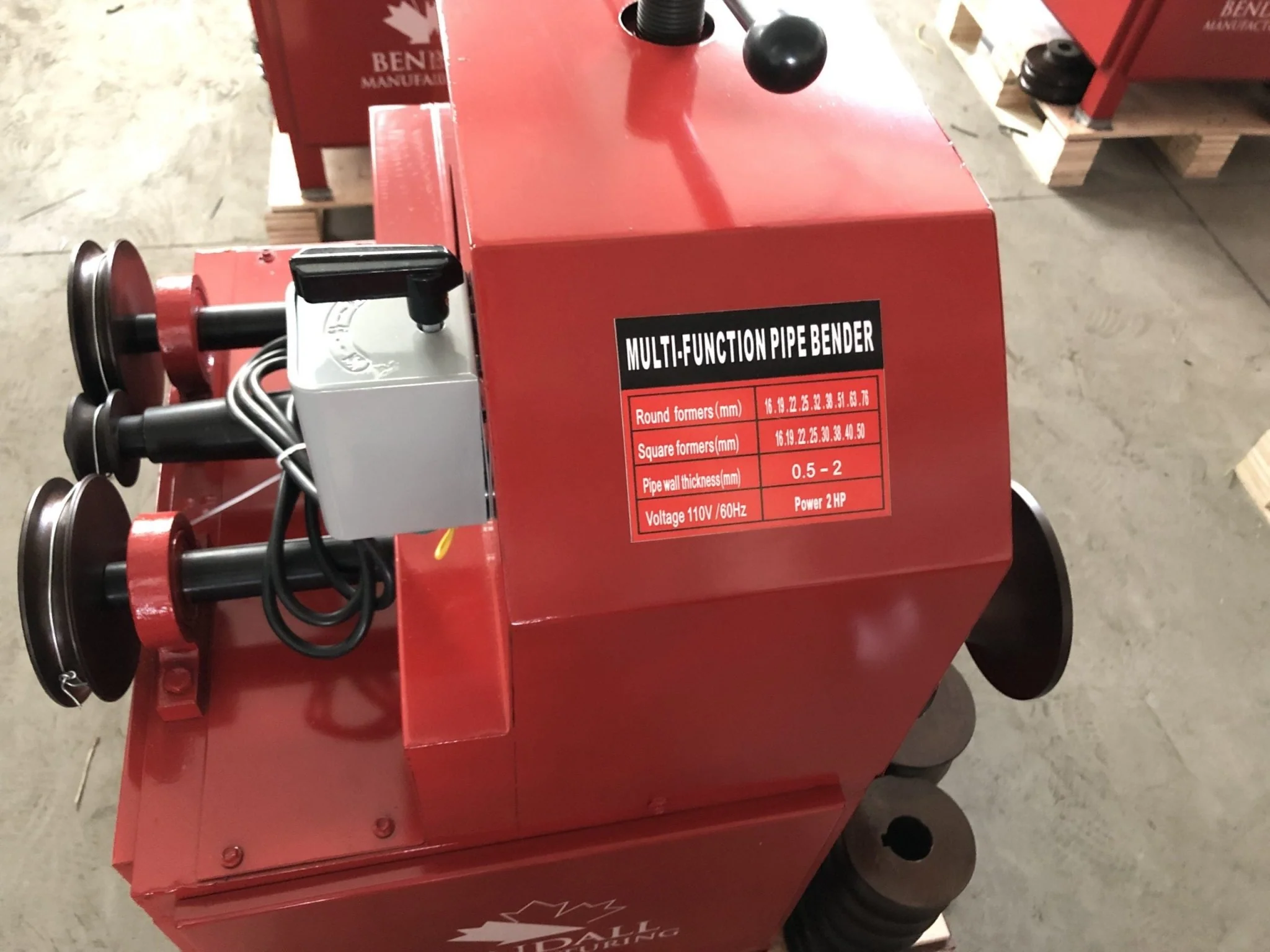 Red Electric Tube Bender Machine | 3-Inch Capacity – Heavy-Duty Model G76B - Image 7