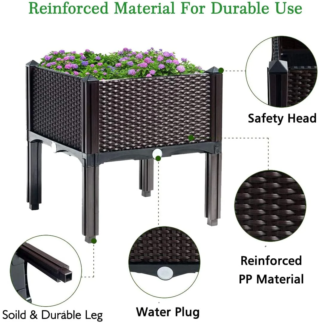 Elevated Self-Watering Garden Bed – Raised Patio & Balcony Planter Box