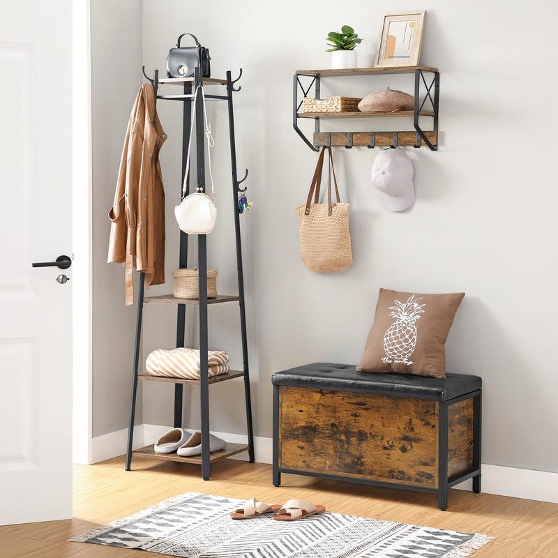 Entryway Storage Bench Ottoman with Padded Seat – Trunk Organizer with Hidden Compartment, Model: LSC80BX - Image 7