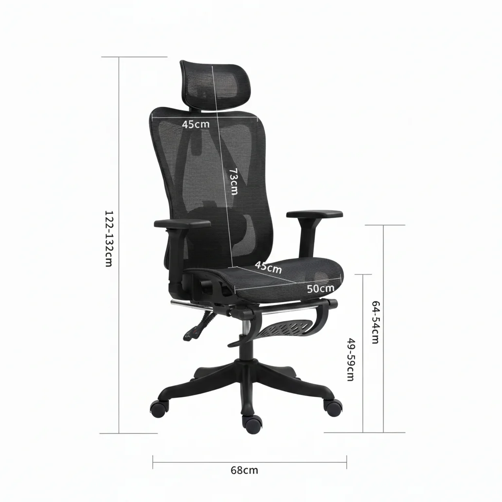 Ergonomic Lumbar Support Mesh Gaming Office Chair – Black, Gray/White, Pink Options - Image 6