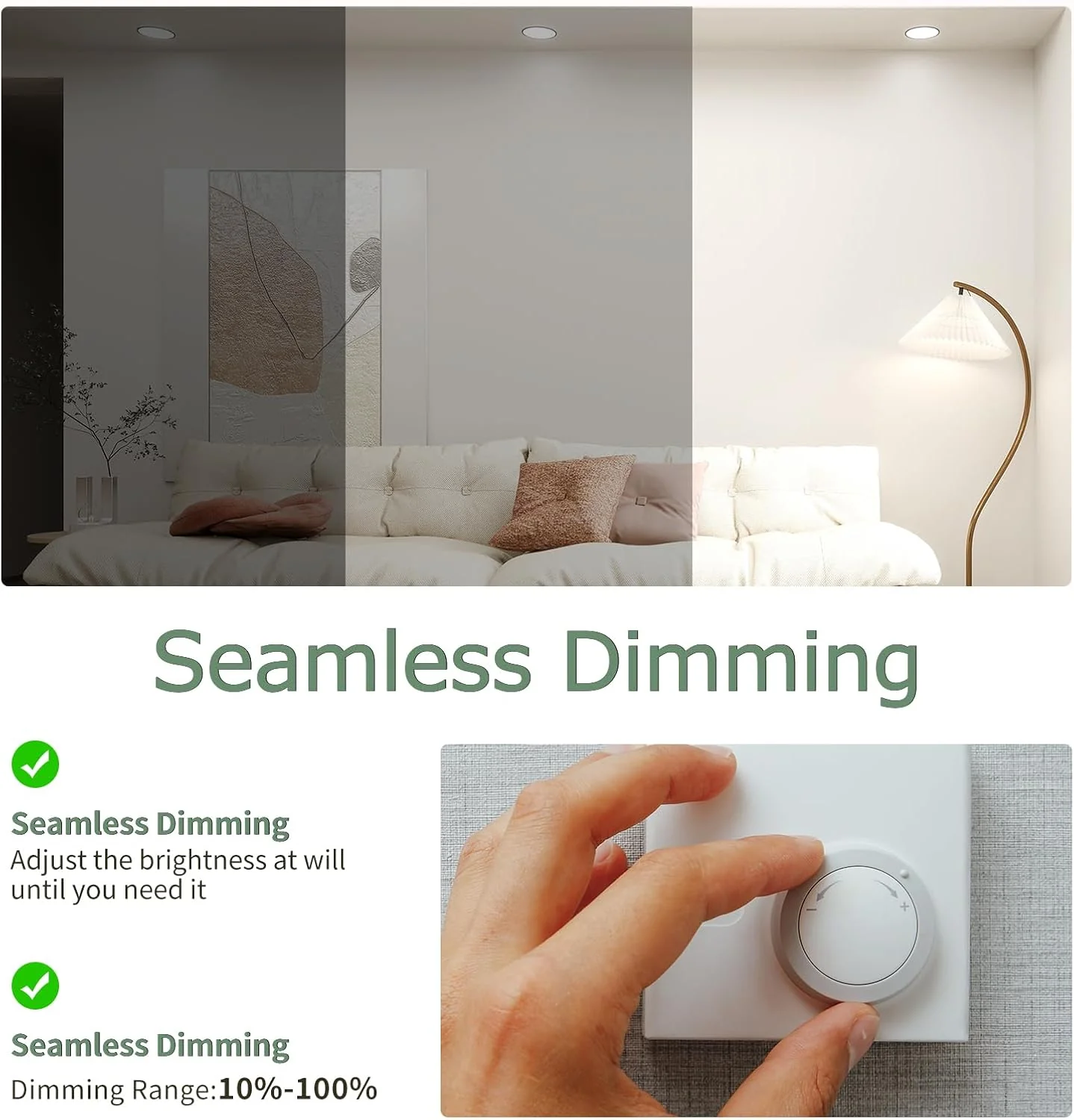 Evelor BR30 LED Light Bulbs – 65W Equivalent, 7W Dimmable 5000K Daylight Recessed Flood Lights, 6 Pack - Image 3