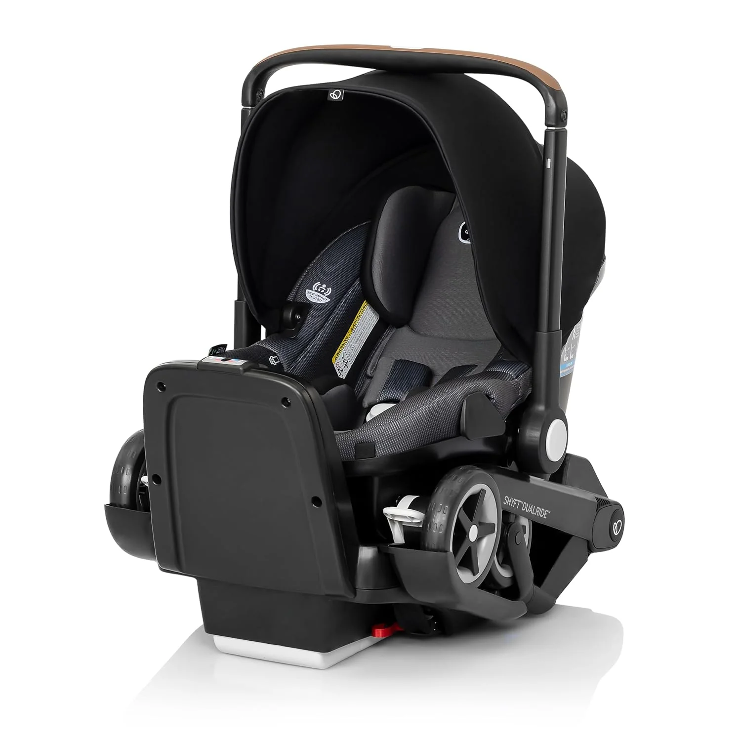 Evenflo Shyft DualRide Infant Car Seat Stroller Combo with Carryall Storage (Boone Gray)