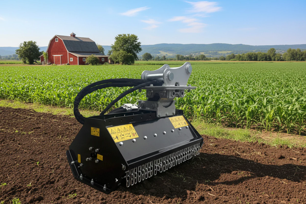 Excavator Flail Mower 800 mm Light Duty for 1–2 Ton Machines – HEMF80