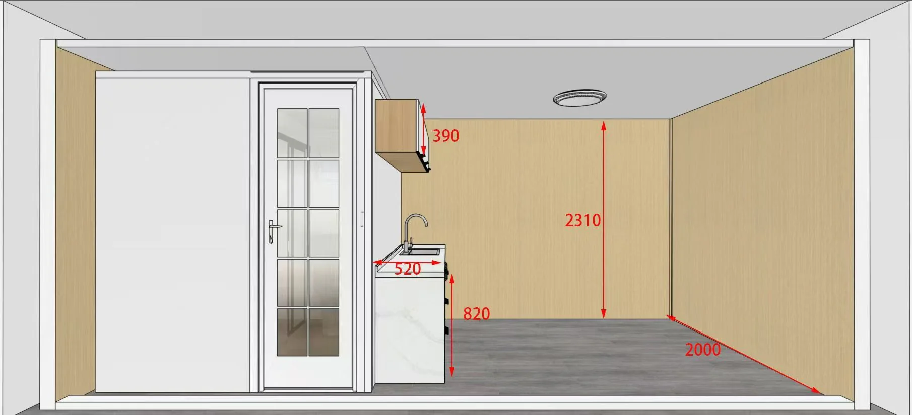 Expandable 20FT Glass Container Home – Modern High Cube Prefab Unit with Kitchen & Bath, SKU: 25440112 - Image 11