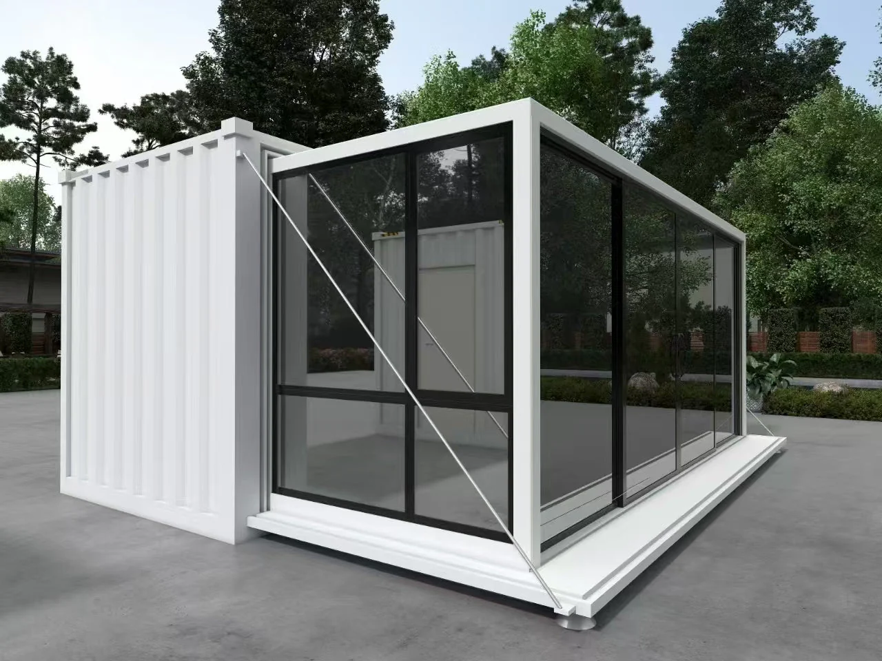 Expandable 20FT Glass Container Home – Modern High Cube Prefab Unit with Kitchen & Bath, SKU: 25440112 - Image 2