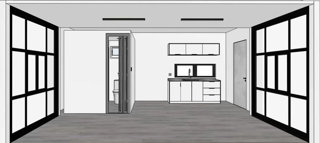 Expandable 20FT Glass Container Home – Modern High Cube Prefab Unit with Kitchen & Bath, SKU: 25440112 - Image 9