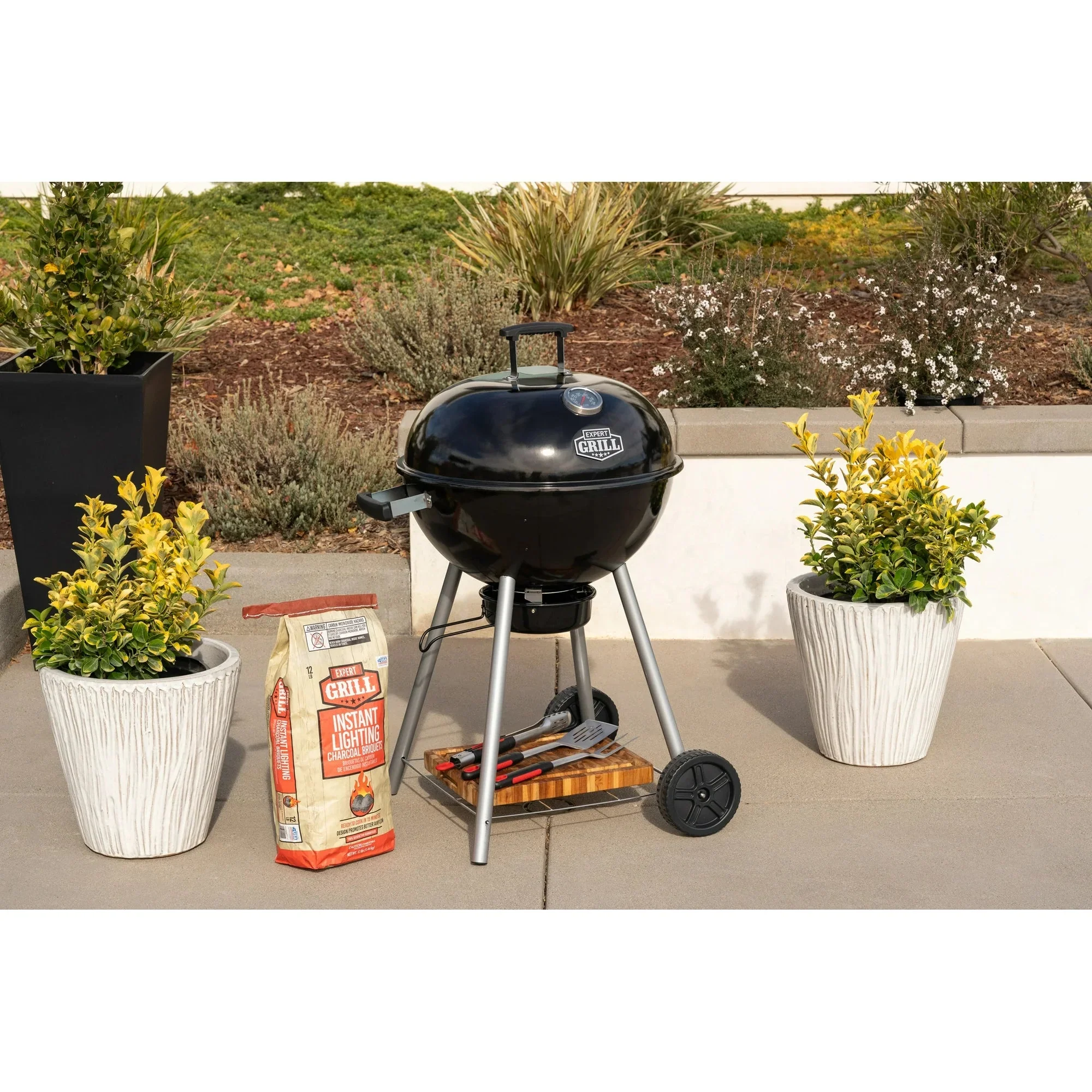Expert Grill 22.5 Inch Barbeque Charcoal Kettle Grill with 363 Sq. In. Cooking Area 44376299569 - Image 12
