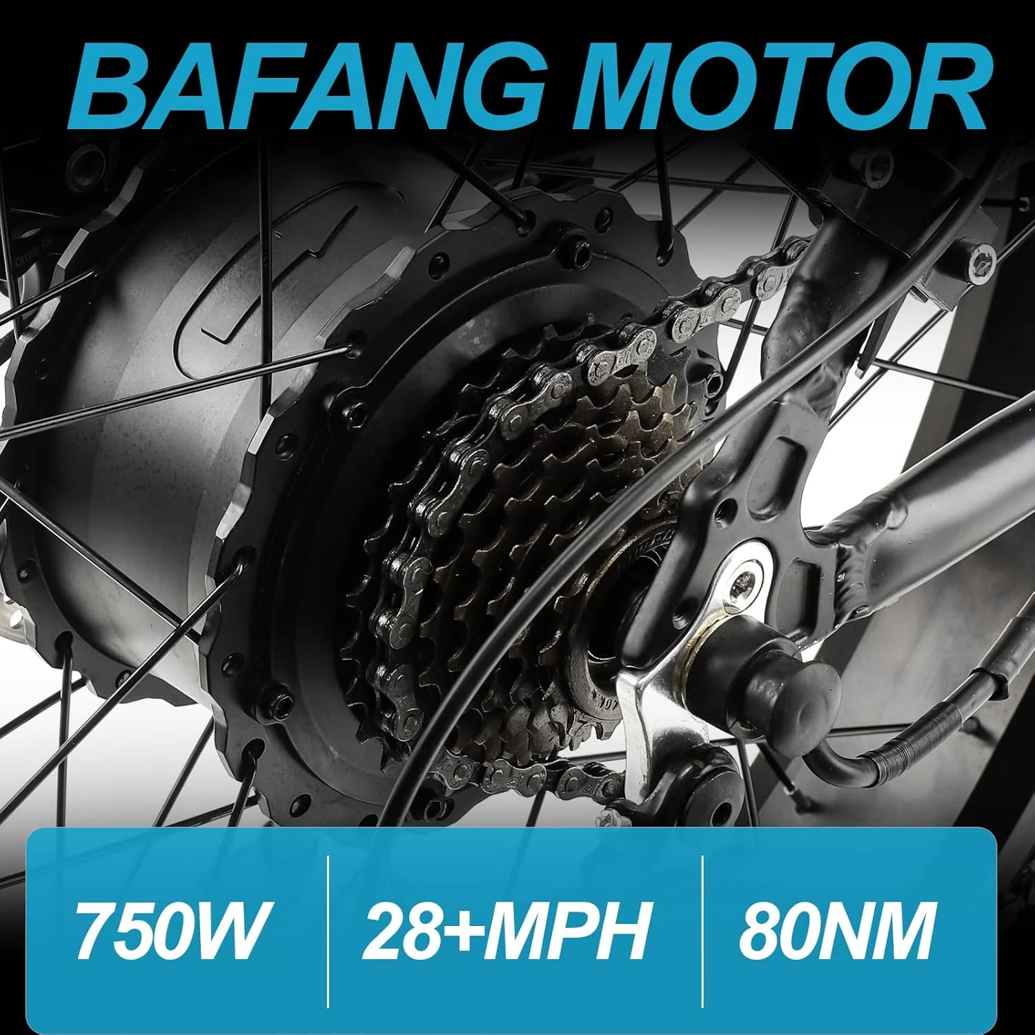 26" x 4.0" Fat Tire Electric Mountain E-Bike – 350W Motor, 48V Battery, Matte Black | Off-Road & Commuter 2504291 - Image 6