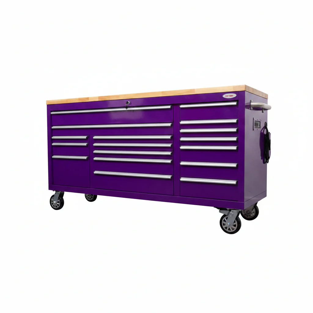 6FT 17-Drawer Tool Bench Workstation & Tool Box – Heavy-Duty Rolling Workbench with Power Outlets & USB | Multi-Color Options - Image 105