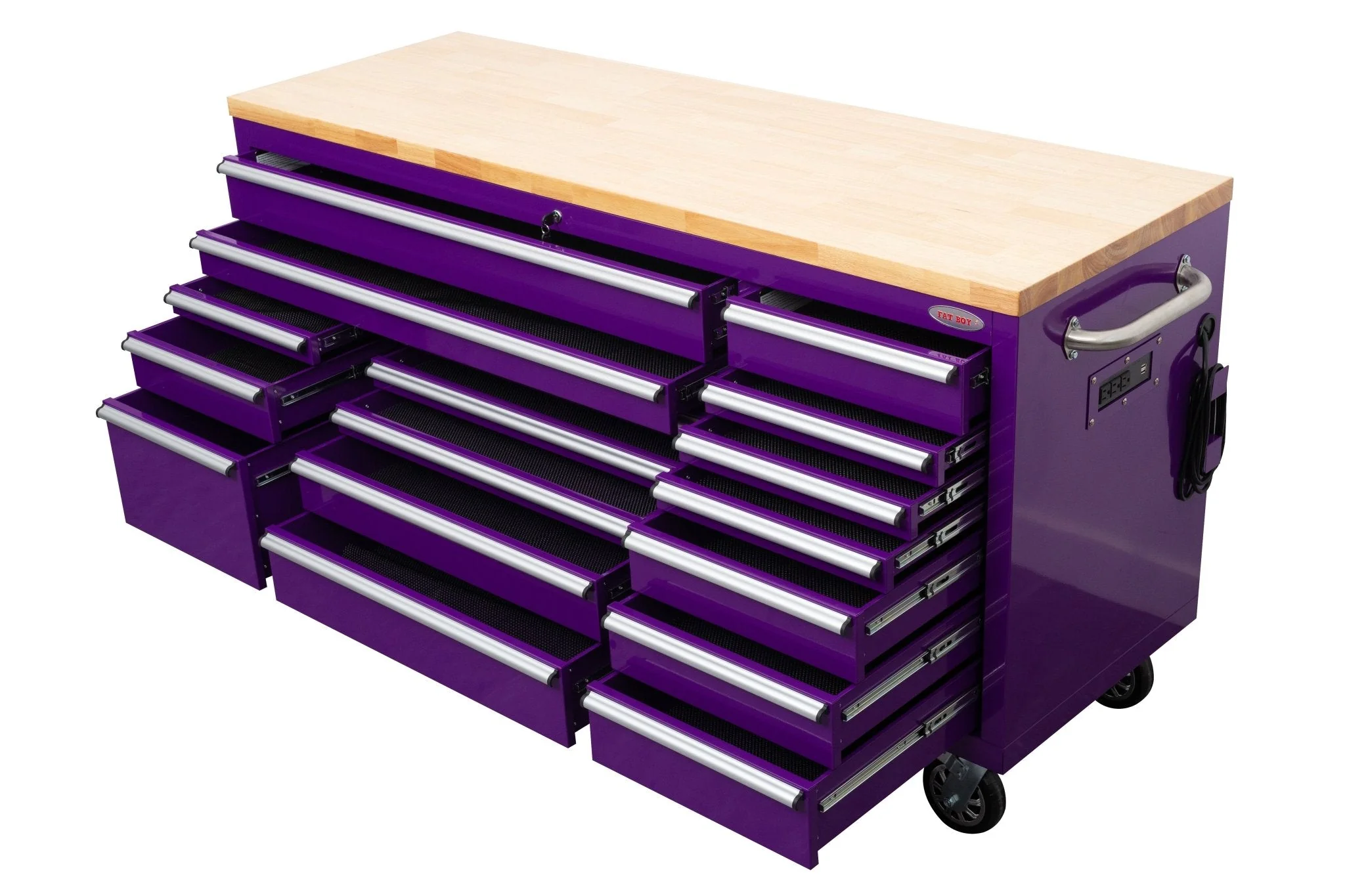6FT 17-Drawer Tool Bench Workstation & Tool Box – Heavy-Duty Rolling Workbench with Power Outlets & USB | Multi-Color Options - Image 106
