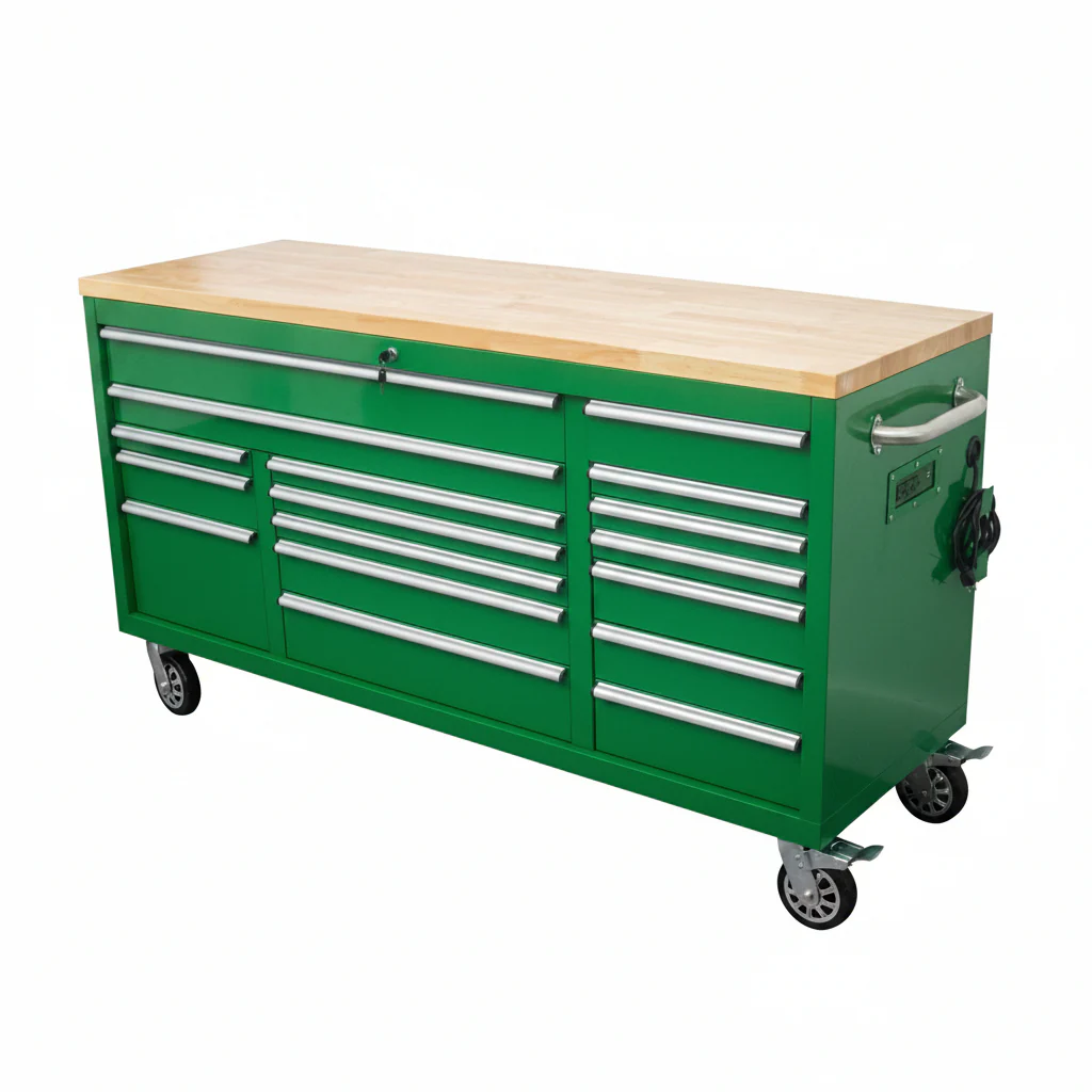 6FT 17-Drawer Tool Bench Workstation & Tool Box – Heavy-Duty Rolling Workbench with Power Outlets & USB | Multi-Color Options - Image 116