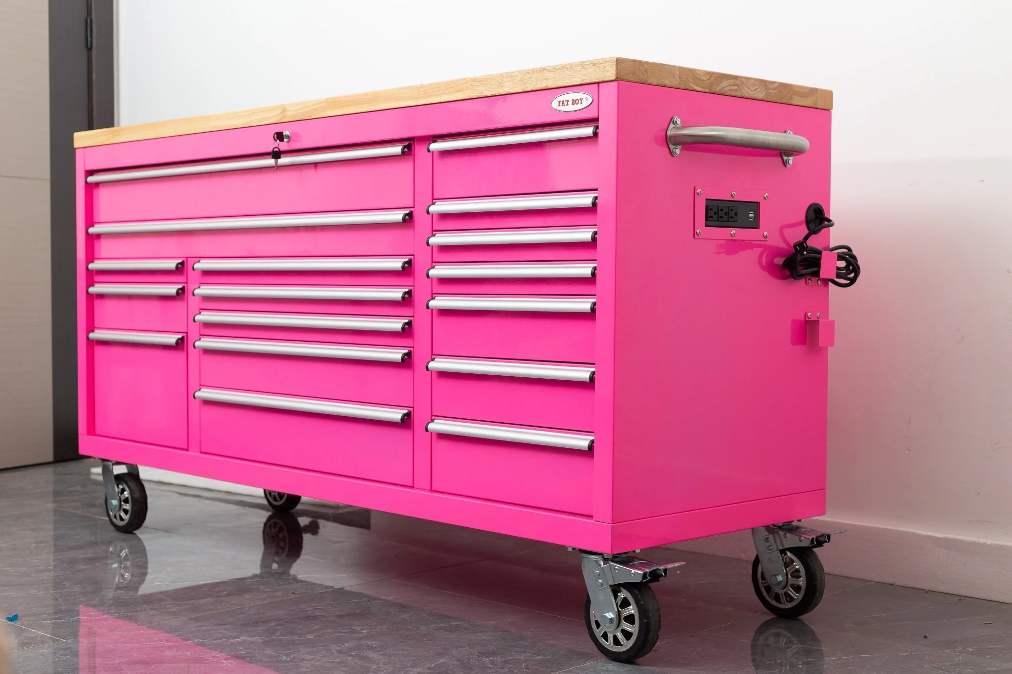 6FT 17-Drawer Tool Bench Workstation & Tool Box – Heavy-Duty Rolling Workbench with Power Outlets & USB | Multi-Color Options - Image 128
