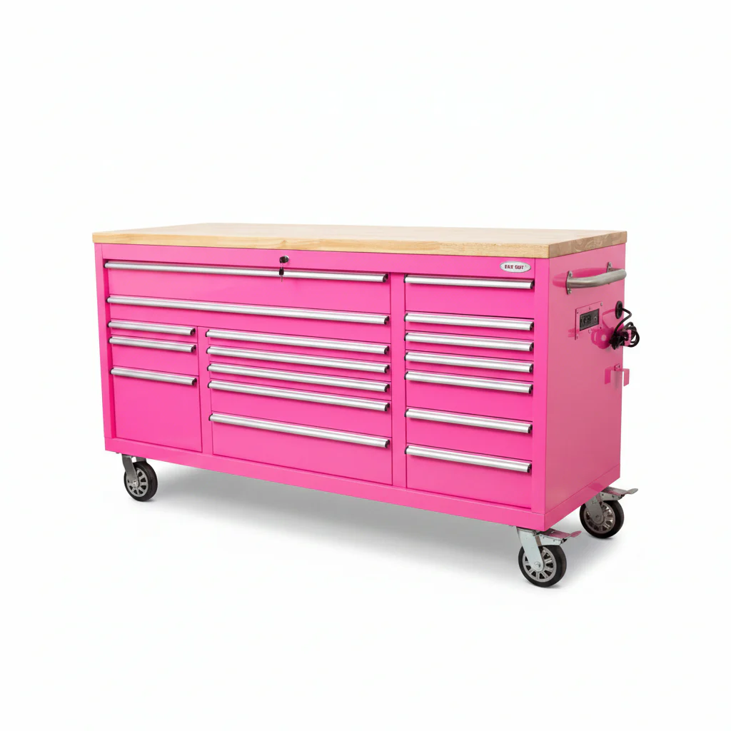 6FT 17-Drawer Tool Bench Workstation & Tool Box – Heavy-Duty Rolling Workbench with Power Outlets & USB | Multi-Color Options - Image 129
