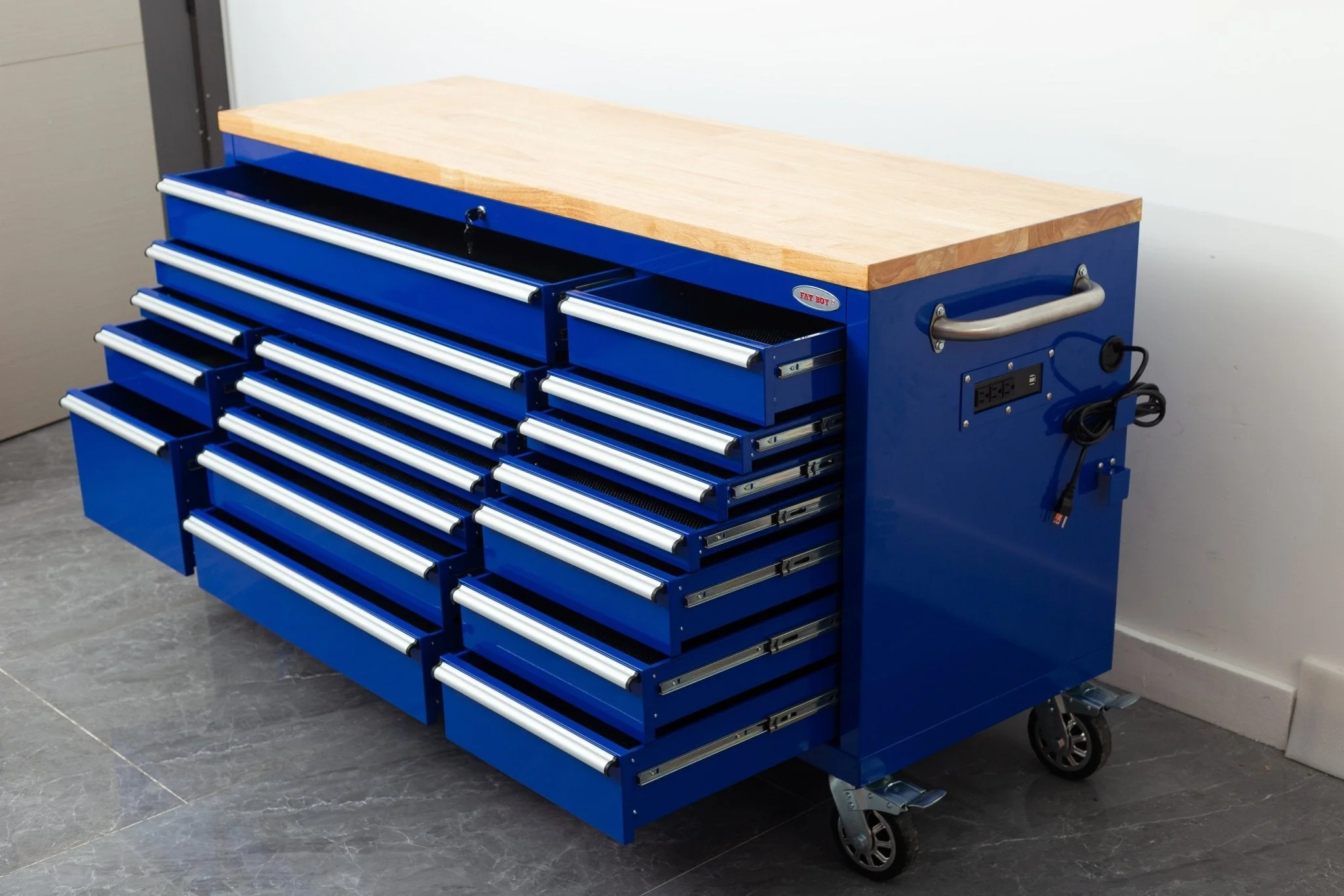 6FT 17-Drawer Tool Bench Workstation & Tool Box – Heavy-Duty Rolling Workbench with Power Outlets & USB | Multi-Color Options - Image 150