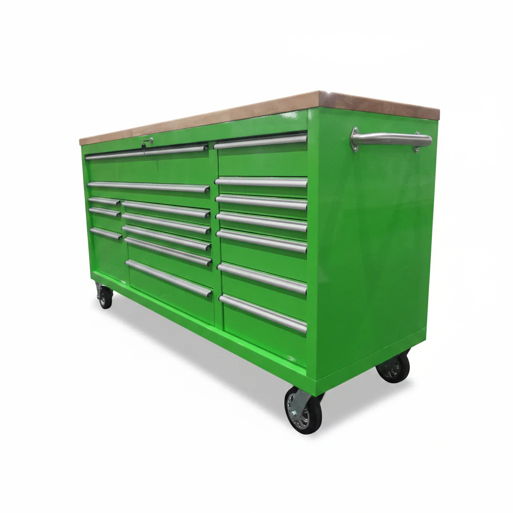 6FT 17-Drawer Tool Bench Workstation & Tool Box – Heavy-Duty Rolling Workbench with Power Outlets & USB | Multi-Color Options - Image 156