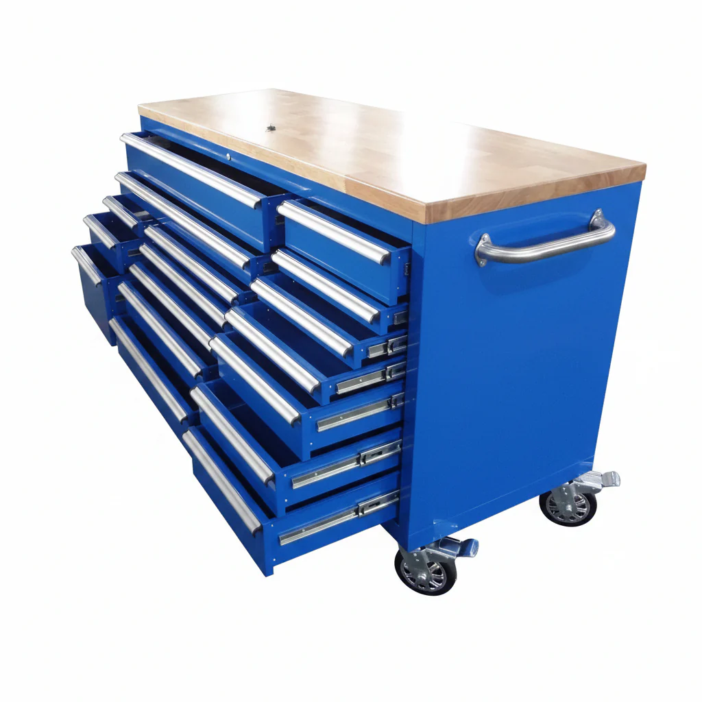 6FT 17-Drawer Tool Bench Workstation & Tool Box – Heavy-Duty Rolling Workbench with Power Outlets & USB | Multi-Color Options - Image 158