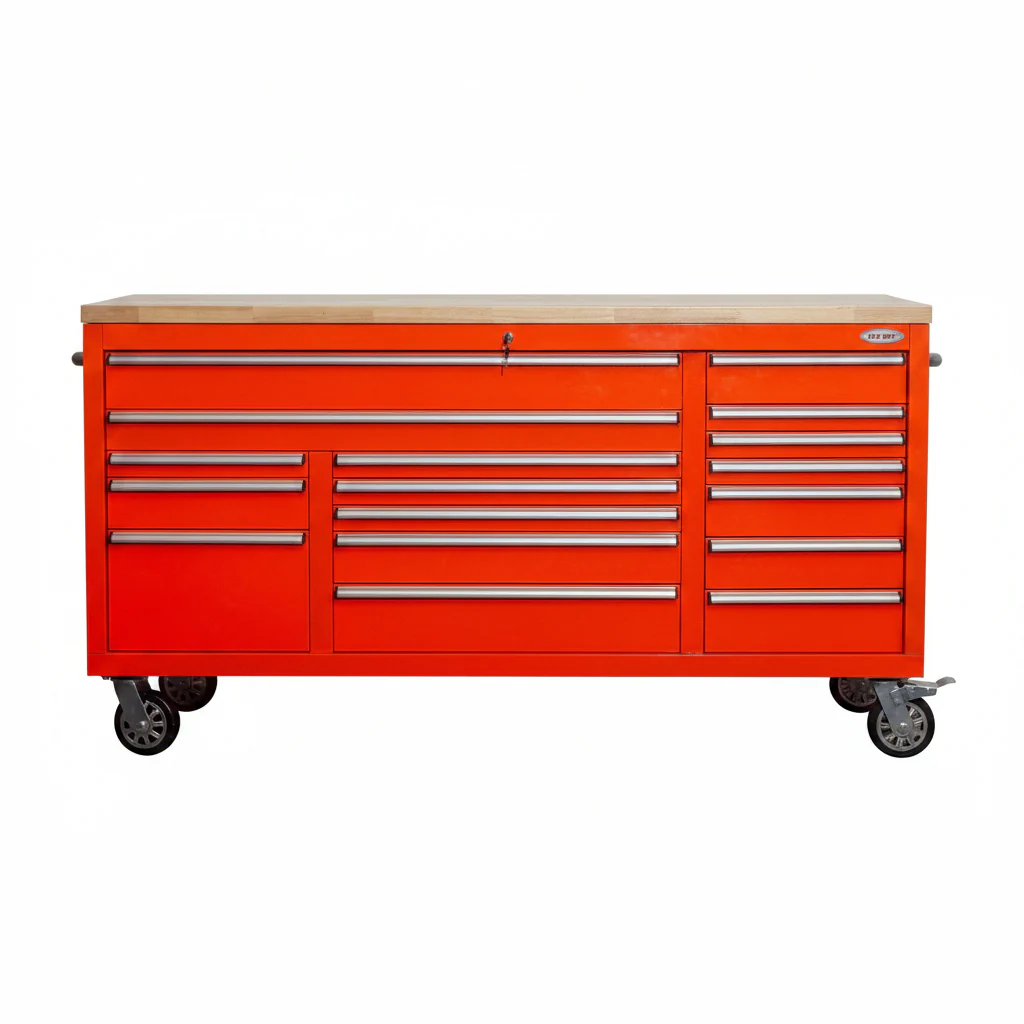 6FT 17-Drawer Tool Bench Workstation & Tool Box – Heavy-Duty Rolling Workbench with Power Outlets & USB | Multi-Color Options - Image 16
