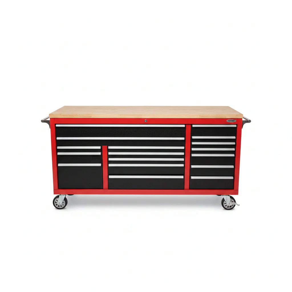 6FT 17-Drawer Tool Bench Workstation & Tool Box – Heavy-Duty Rolling Workbench with Power Outlets & USB | Multi-Color Options - Image 186