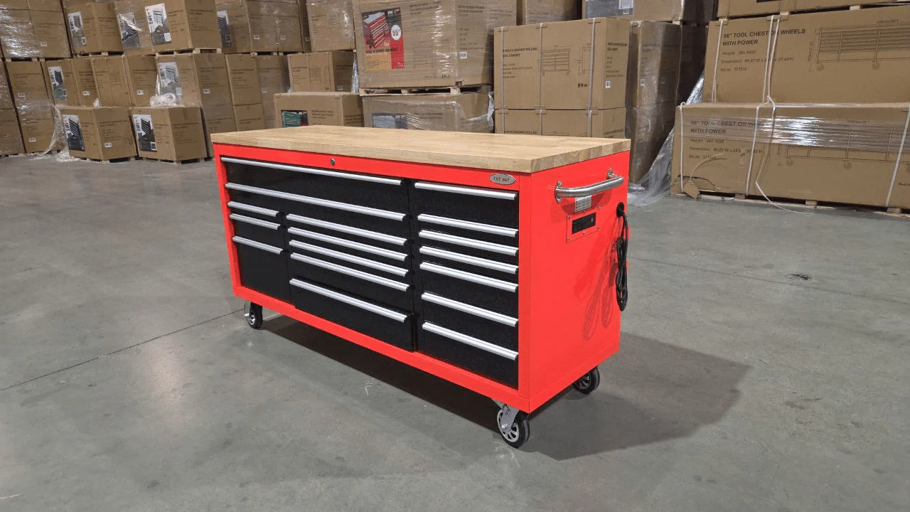 6FT 17-Drawer Tool Bench Workstation & Tool Box – Heavy-Duty Rolling Workbench with Power Outlets & USB | Multi-Color Options - Image 187
