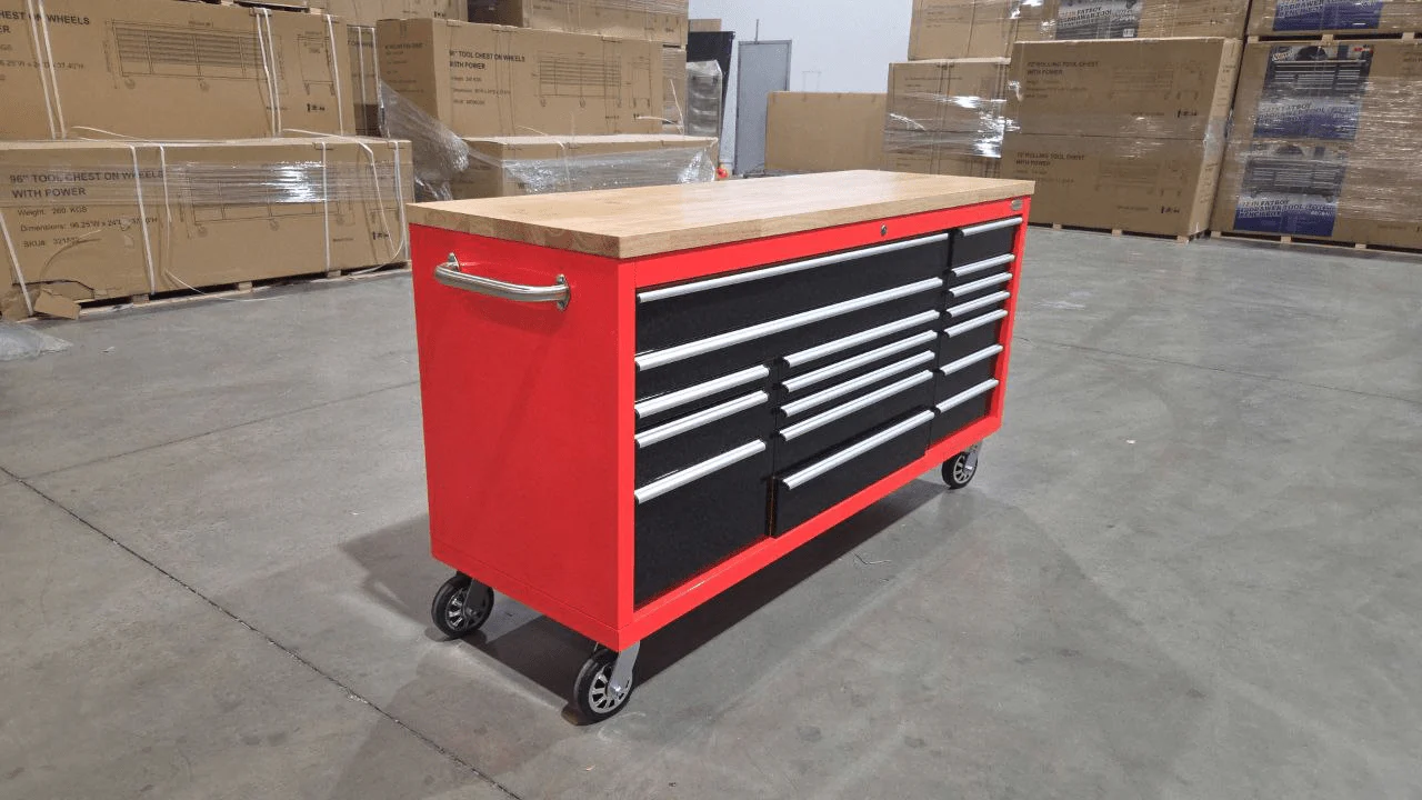 6FT 17-Drawer Tool Bench Workstation & Tool Box – Heavy-Duty Rolling Workbench with Power Outlets & USB | Multi-Color Options - Image 188