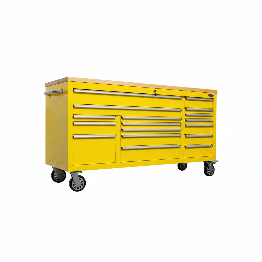 6FT 17-Drawer Tool Bench Workstation & Tool Box – Heavy-Duty Rolling Workbench with Power Outlets & USB | Multi-Color Options - Image 2