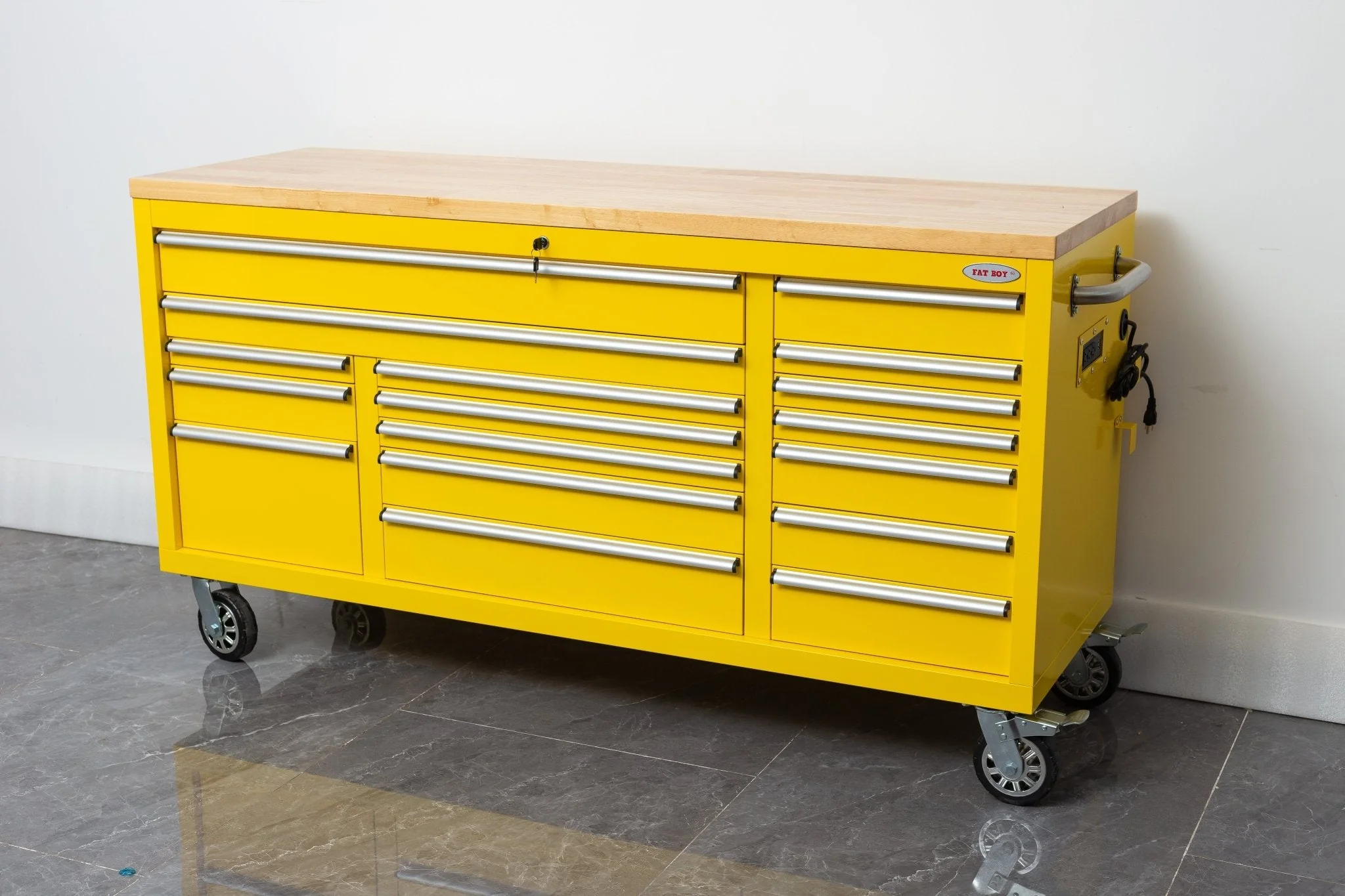 6FT 17-Drawer Tool Bench Workstation & Tool Box – Heavy-Duty Rolling Workbench with Power Outlets & USB | Multi-Color Options - Image 24