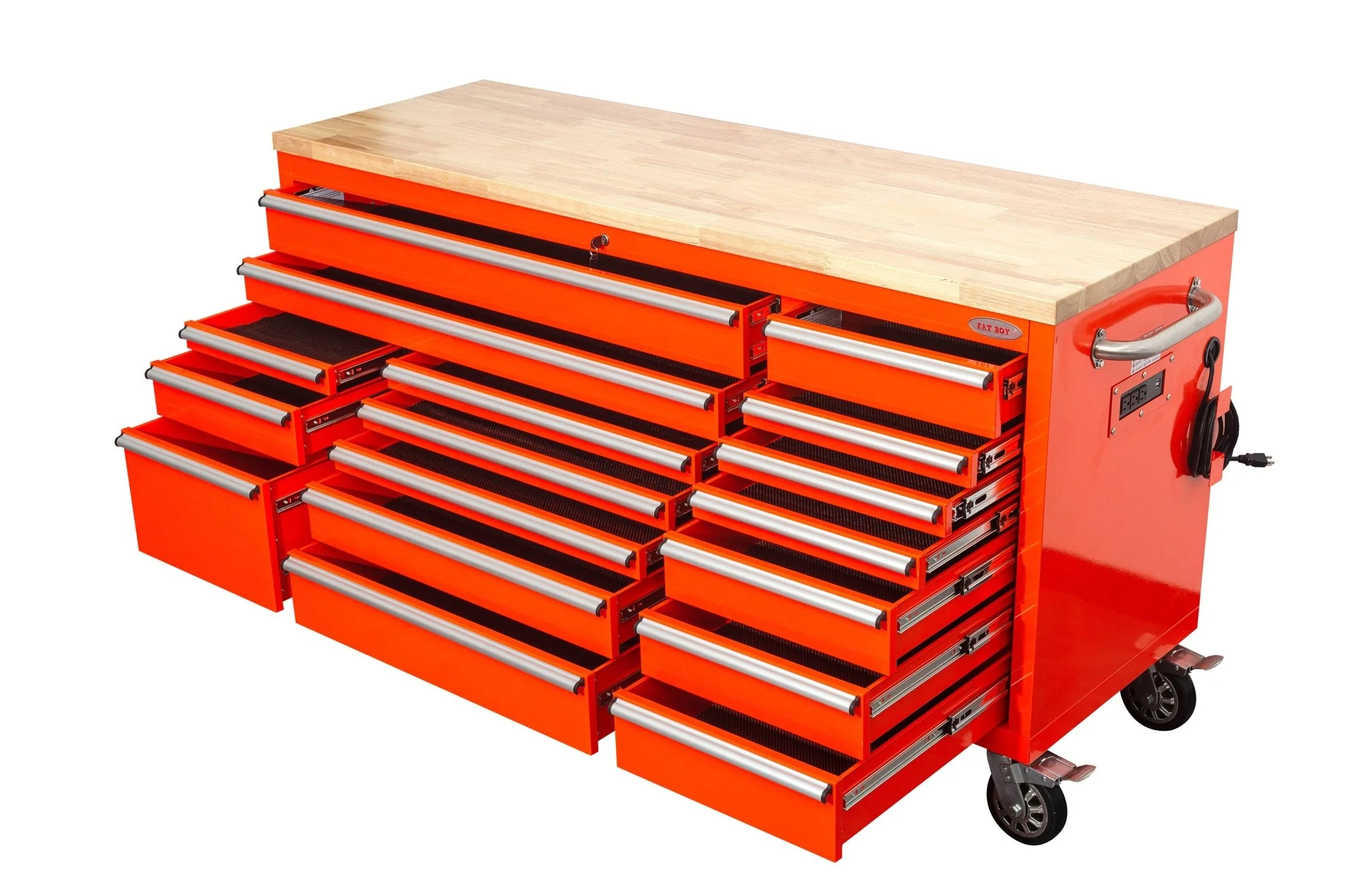 6FT 17-Drawer Tool Bench Workstation & Tool Box – Heavy-Duty Rolling Workbench with Power Outlets & USB | Multi-Color Options - Image 27
