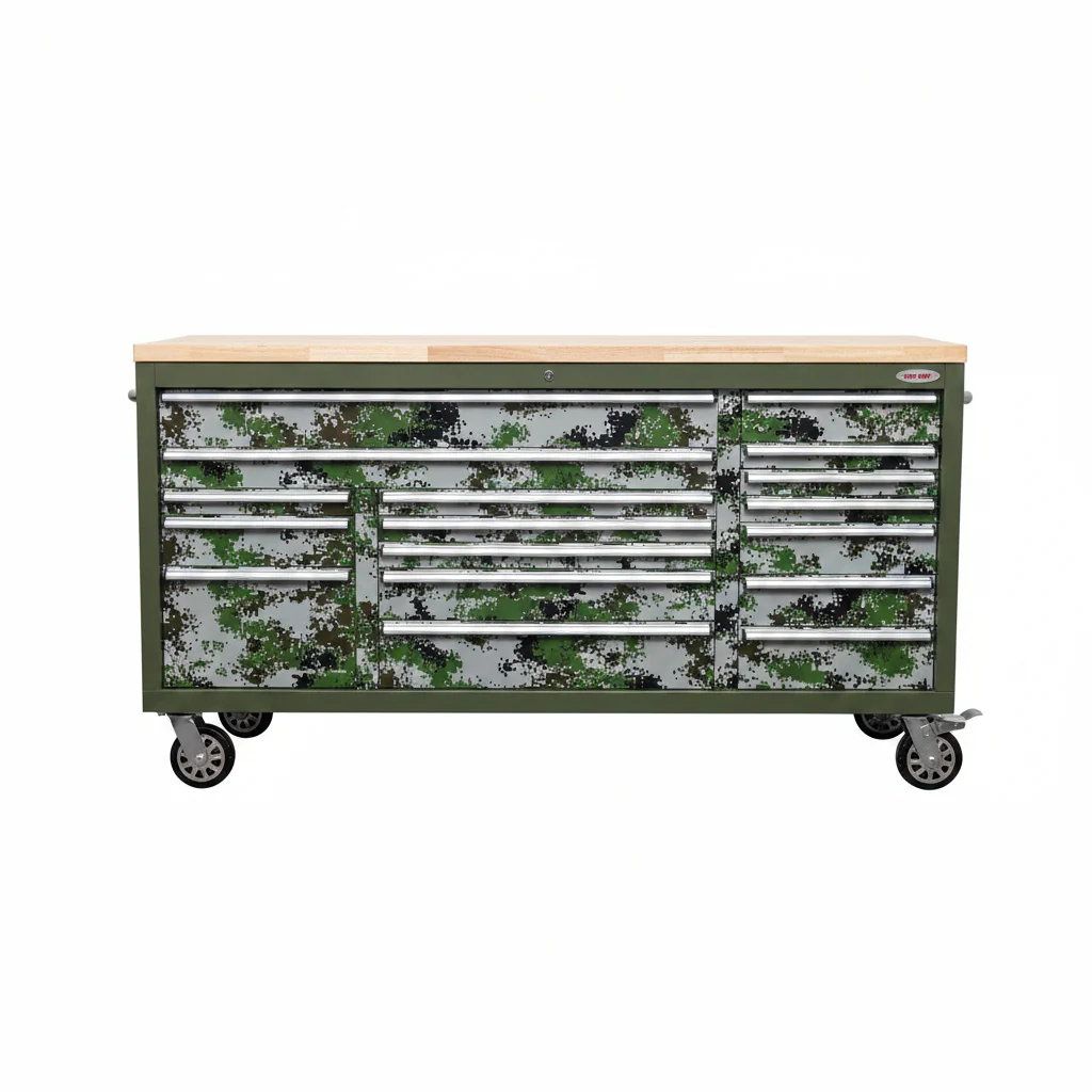 6FT 17-Drawer Tool Bench Workstation & Tool Box – Heavy-Duty Rolling Workbench with Power Outlets & USB | Multi-Color Options - Image 38